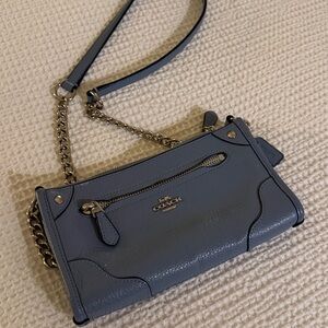 Coach Blue Leather Shoulder Purse